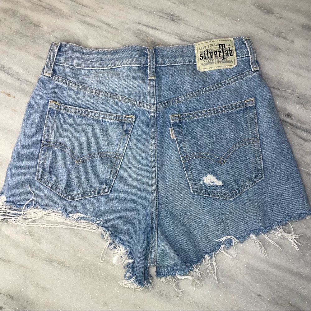 Levis Silver Tab Jean Shorts Denim Mom Shorts